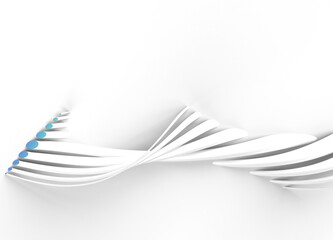 3D rendering abstract background with waves. Creative Architectural Concept.