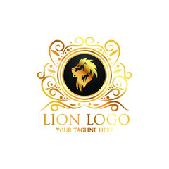 Gold Lion Logo Template