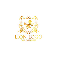 Gold Lion Logo Template