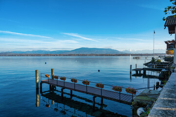 Obraz premium Rivage du lac de genève