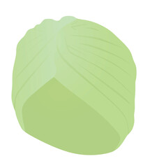 Green arabian turban. vector illustration