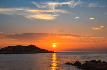Naklejka premium Sonnenuntergang auf Sardinien