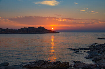 Fototapeta premium Sonnenuntergang auf Sardinien