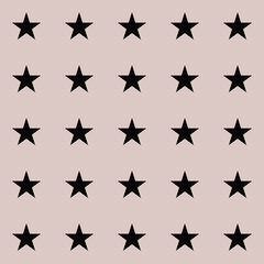 Black stars pattern. Vector pattern. Grey background and stars pattern.