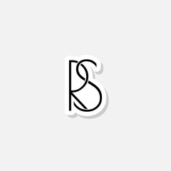 Initial RS letter logo with creative modern business typography