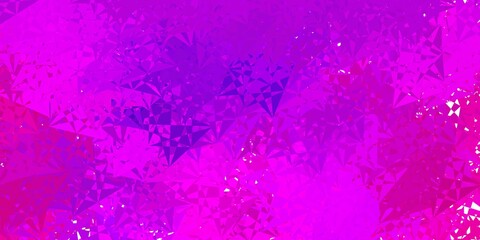 Dark purple vector background with triangles.