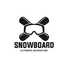 Snowboarding Club Flat Vector Icon 