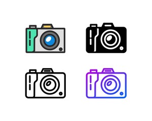 Camera icon pack, vector eps 10