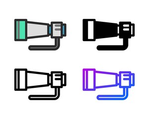 Camera lens icon pack, vector eps 10