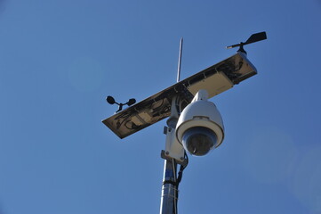 Zhambyl region, Kazakhstan - 05.15.2013 : Weather station located in the open air