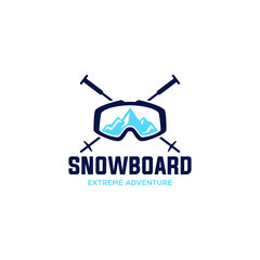 snowboarding emblems, labels and designed elements