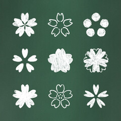 桜　ラクガキ　黒板