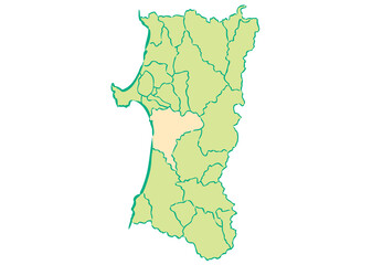 日本地図 関東甲信越地方 Wall Mural Wallpaper Murals Nextone