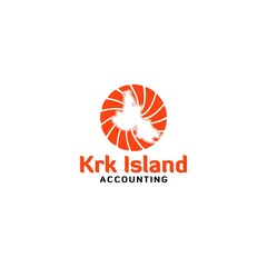 Krk Island Accounting Logo Design Vector