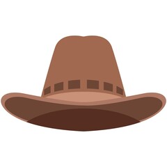 Homburg felt hat flat vector isolated on white