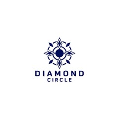 Obraz premium Diamond Circle Logo Design Vector