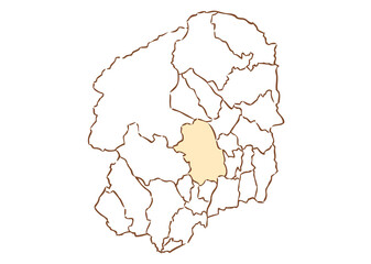 栃木県	宇都宮市　都道府県別・行政区域マップ