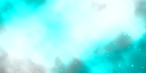 Light Blue, Green vector pattern with abstract stars.