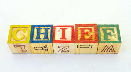 The term chief isolated on a clear background image with copy space