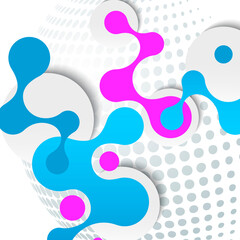 Molecular structure. Chemical laboratory research. Vector illustration design