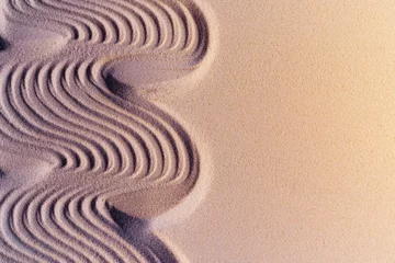 Photo sur Plexiglas Zen Ornaments on sand in japanese zen garden