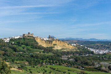 Fototapeta na wymiar cityscape view of the Andalusian village of Arcos de la Frontera