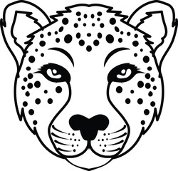Naklejka premium Cute Cheetah Vector Illustration