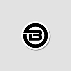 Letter B Logo Design Sticker