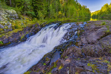 Kivach waterfall in Karelia, Russia