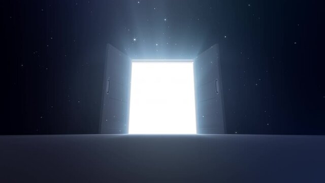 Door Opening to the brilliant Future, way to Heaven and Success.