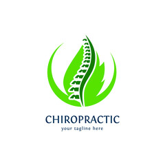 chiropractic logo spine spinal care vector icon illustration