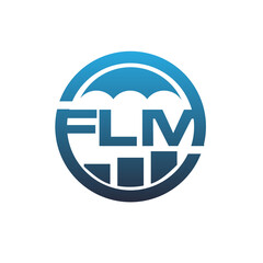 f l m logo concept for management business logo designs