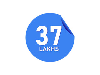 37 Lakhs texts on the blue sticker