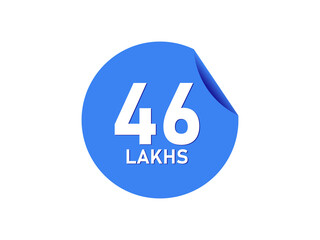 46 Lakhs texts on the blue sticker