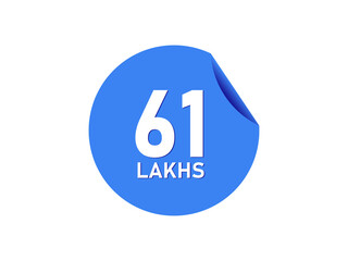 61 Lakhs texts on the blue sticker