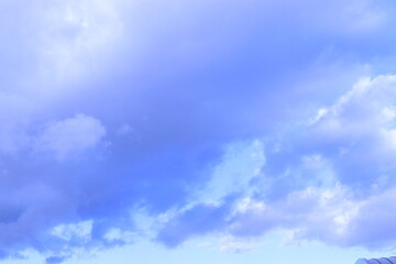 
blue sky and clouds in white and gray tones.