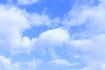 
blue sky and clouds in white and gray tones.