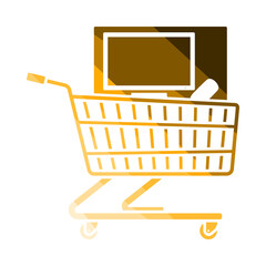 Shopping Cart With PC Icon