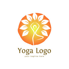Yoga logo template 