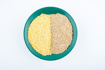 A plate of quinoa and millet