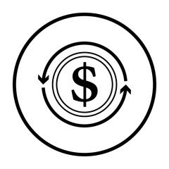 Obraz premium Cash Back Coin Icon