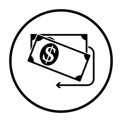 Cash Back Dollar Banknotes Icon