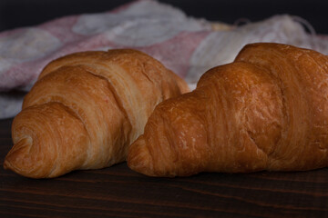 Fresh homemade croissants. 