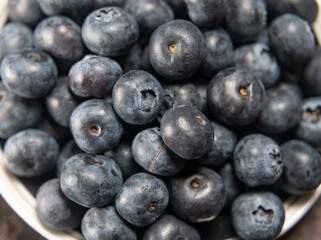  Ripe and juicy fresh  blueberries