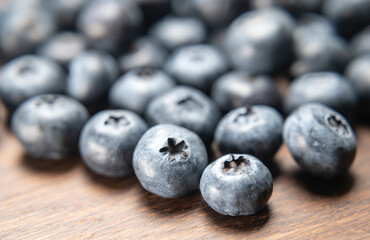  Ripe and juicy fresh  blueberries