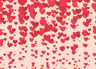 red heart love pattern- vector illustration