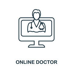 Online Doctor icon. Simple element from digital health collection. Creative Online Doctor icon for web design, templates, infographics and more