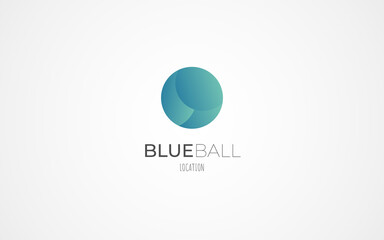 Modern Abstract Logo with Blue Gradient Color