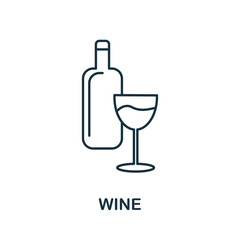 Wine icon. Simple element from drinks collection. Creative Wine icon for web design, templates, infographics and more