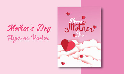 Mother's day Trendy holiday Sale kit, social and fashion ads, promotion flyer backgrounds. Mothers day event poster, flyer, banner.